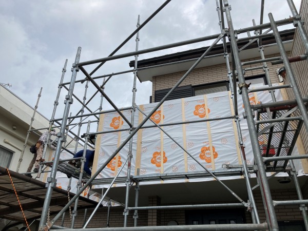 ベランダの外壁修理工事