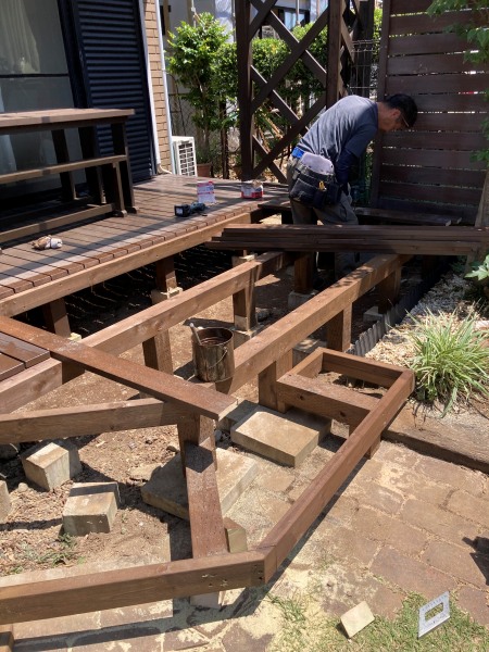 デッキ修理工事